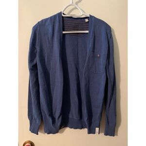 Boyfriend Blue Long-Sleeve Cardigan
